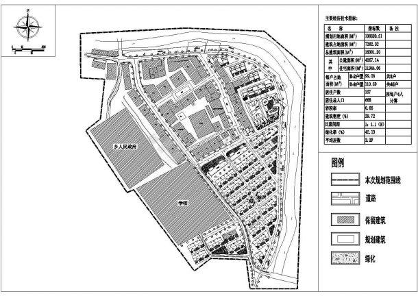 圩镇新农村建设建筑设计规划整套图(内容详细)